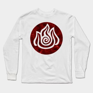 Avatar: The Last Airbender - Fire Symbol (Galaxy Design) Long Sleeve T-Shirt